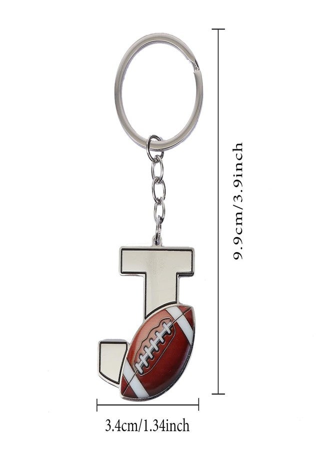 MANZHEN Bag Charms Initial Letter Keychain Trainer Bag Charm Football Stainless Steel Keychain for Handbags Sports Bag Dress Accessors(A) - Image 2
