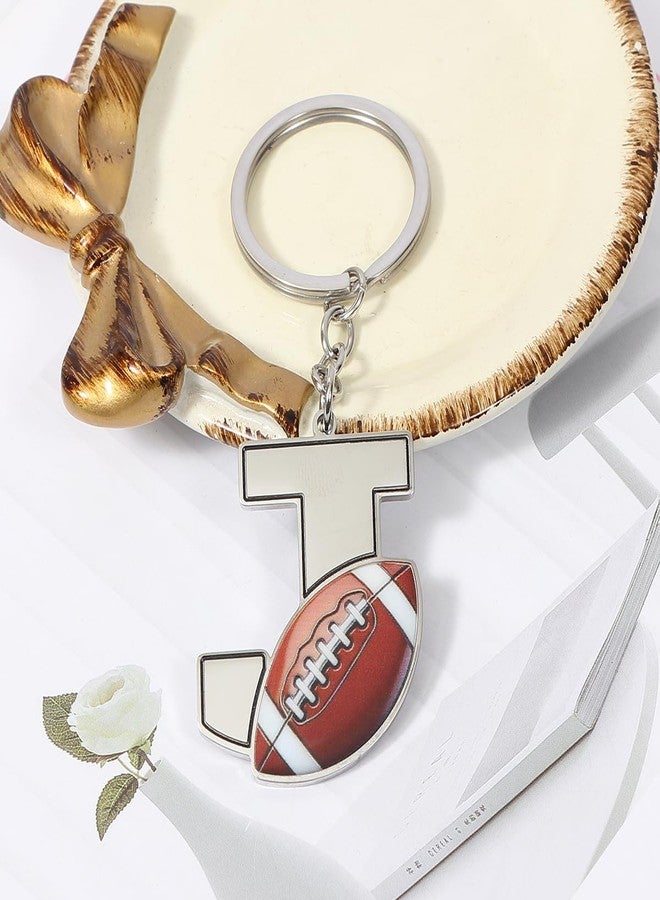 MANZHEN Bag Charms Initial Letter Keychain Trainer Bag Charm Football Stainless Steel Keychain for Handbags Sports Bag Dress Accessors(A) - Image 4