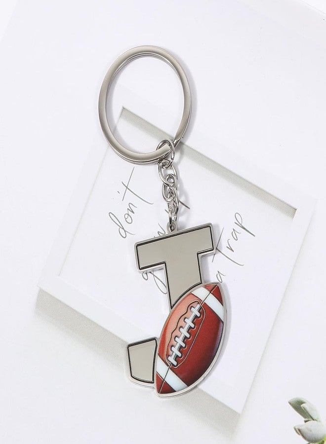MANZHEN Bag Charms Initial Letter Keychain Trainer Bag Charm Football Stainless Steel Keychain for Handbags Sports Bag Dress Accessors(A) - Image 5