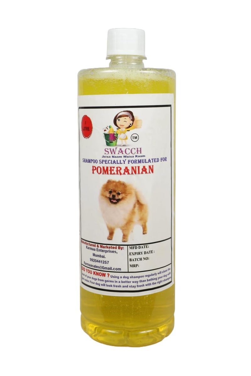 swacch Pomeranian Dog Shampoo + Dumbbell Toy I Durable Rubber Dog Toy for Chewing I Playing,Teeth Cleaning & Training Toy I Combo Pack I 1 Litre Lemon - Image 2