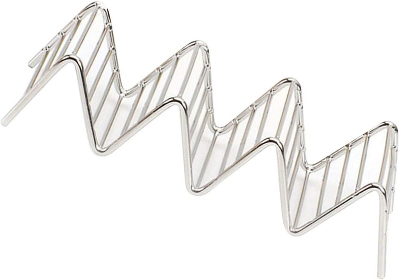 Stainless Steel Taco Holder Stand With 3 4 Grids Perfect For Hot Dogs - Image 1