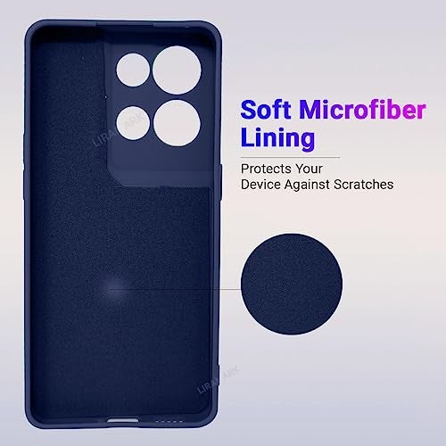 LIRAMARK Silicone Soft Back Cover Case for Oppo Reno 8 (Blue) - Image 3