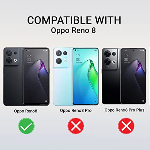 LIRAMARK Silicone Soft Back Cover Case for Oppo Reno 8 (Blue) - Image 2