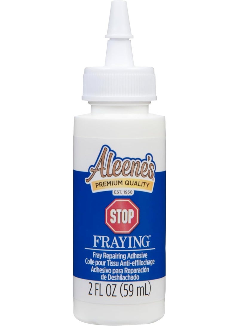 Aleene's Stop Fraying Fray Repairing Adhesive, Seam Sealing Glue for Frayed Edges on Fabric, 2 fl oz - Image 1