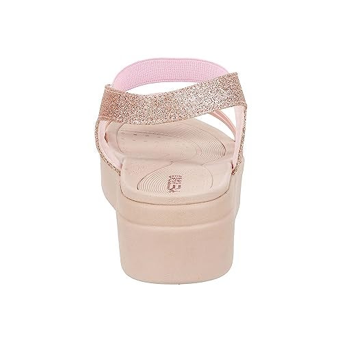 Metro Women Rose Gold Wedge Heel Fashion Sandal UK/8 EU/41 (34-110) - Image 4