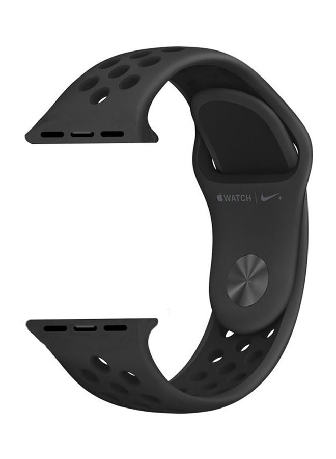 حزام قابل للتعديل لساعة Apple Watch Series 5/6/7 42/44/45 ملم أسود - Image 4