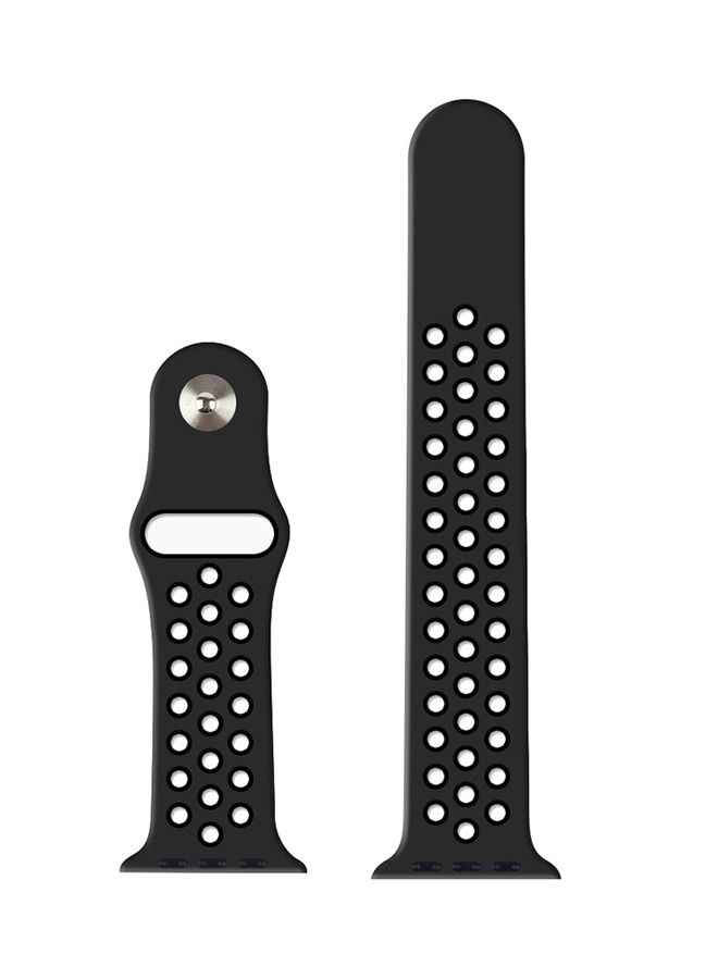 حزام قابل للتعديل لساعة Apple Watch Series 5/6/7 42/44/45 ملم أسود - Image 5