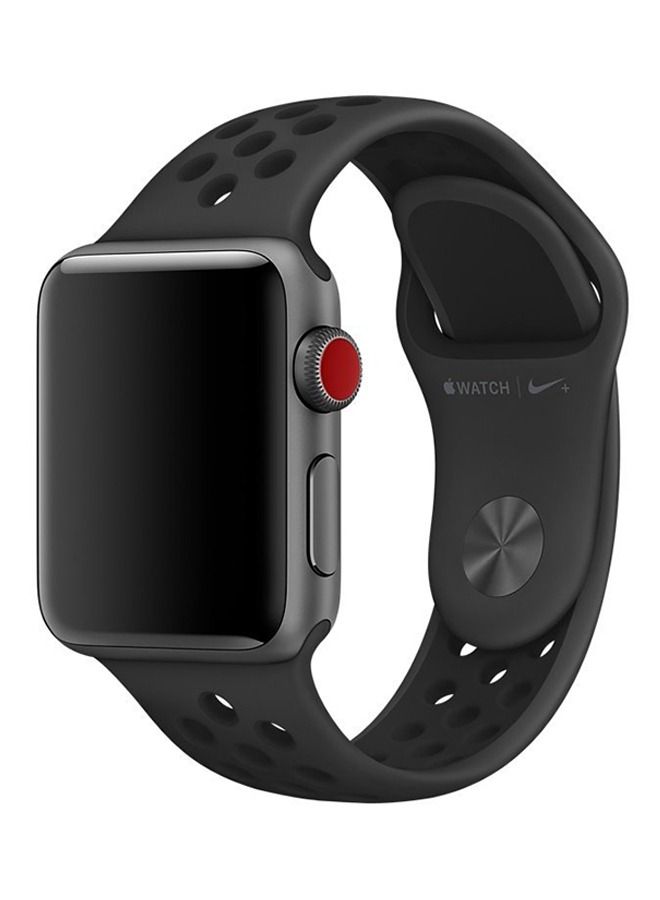 حزام قابل للتعديل لساعة Apple Watch Series 5/6/7 42/44/45 ملم أسود - Image 3
