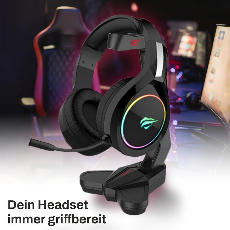 havit Salt mist resistant Gaming Series Headphone Stands, Black Spec upgraded improved quality - Image 2