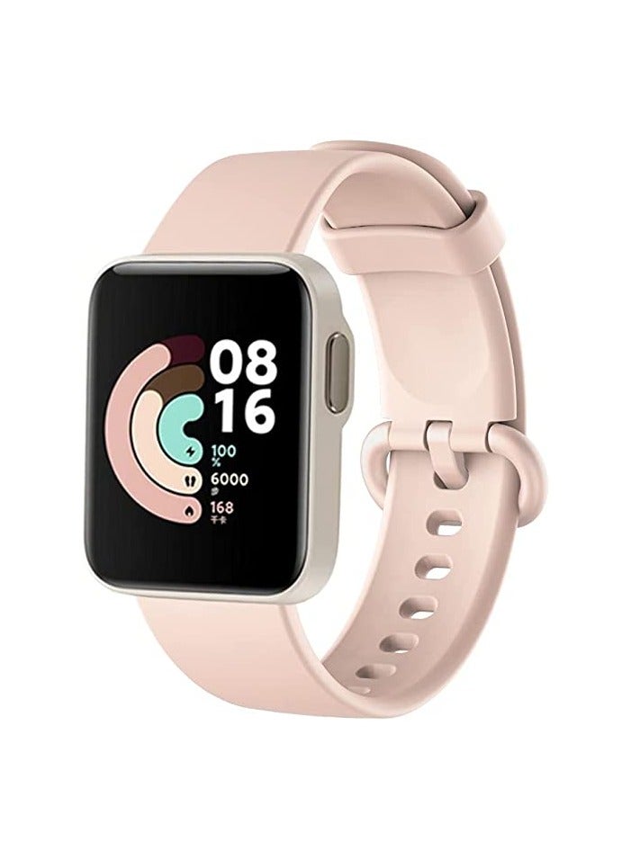 For Xiaomi Mi Watch Lite Strap Replacement Sport Soft Silicone Bracelet For Xiaomi Redmi Watch Smart Watch Band - Sand Pink - Image 2