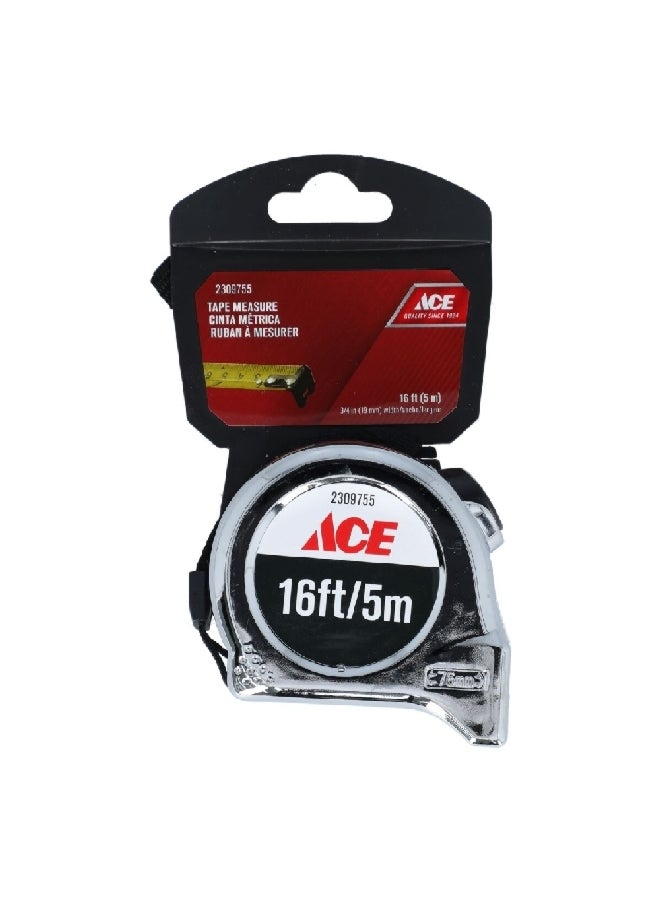 آيس شريط قياس كروم وأصفر 3/4 بوصة × 16 قدم BOS_UPDATED - Image 1