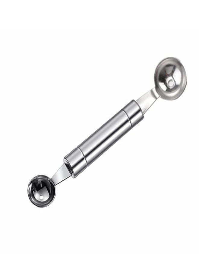 Ebonee Double-Sided Fruit Melon Baller Spoon, 2 in 1 Stainless Steel Scoop Cutter 20cm - Image 1