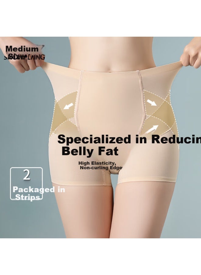 Snowflying Anti-exposure Safety Shorts For Women, Summer Tummy Control And Lifting Underwear, Breathable Antibacterial Ice Silk Seamless Leggings, 2 Pairs - Image 4