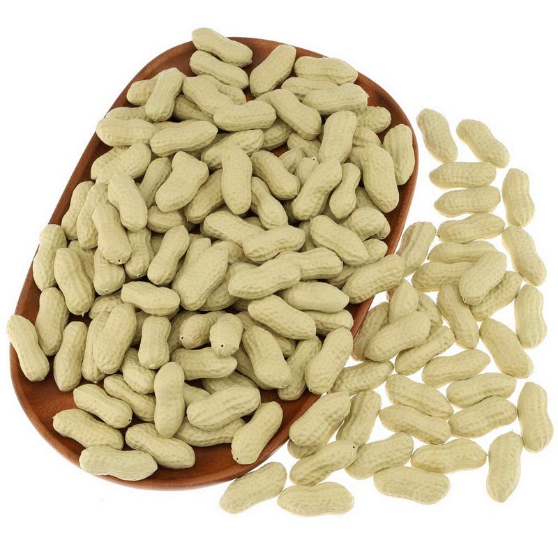 Gresorth 50pcs Artificial Lifelike Peanut Decoration Simulation Fake Groundnut Realistic Lifelike Food Model for Home Photography Props