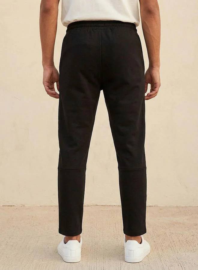 Kappa Black Kappa Heat Sealed Zipper Track Pants for Men | Best Price UAE