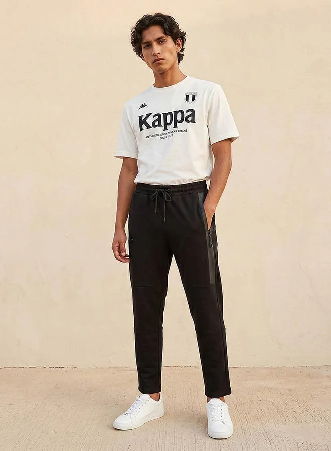 Kappa Black Kappa Heat Sealed Zipper Track Pants for Men | Best Price UAE