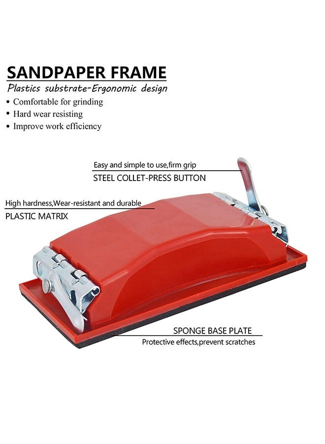 كتلة صنفرة يدوية – حامل ورق صنفرة يدوي للخشب والمعادن والسيارات والأثاث - Image 3