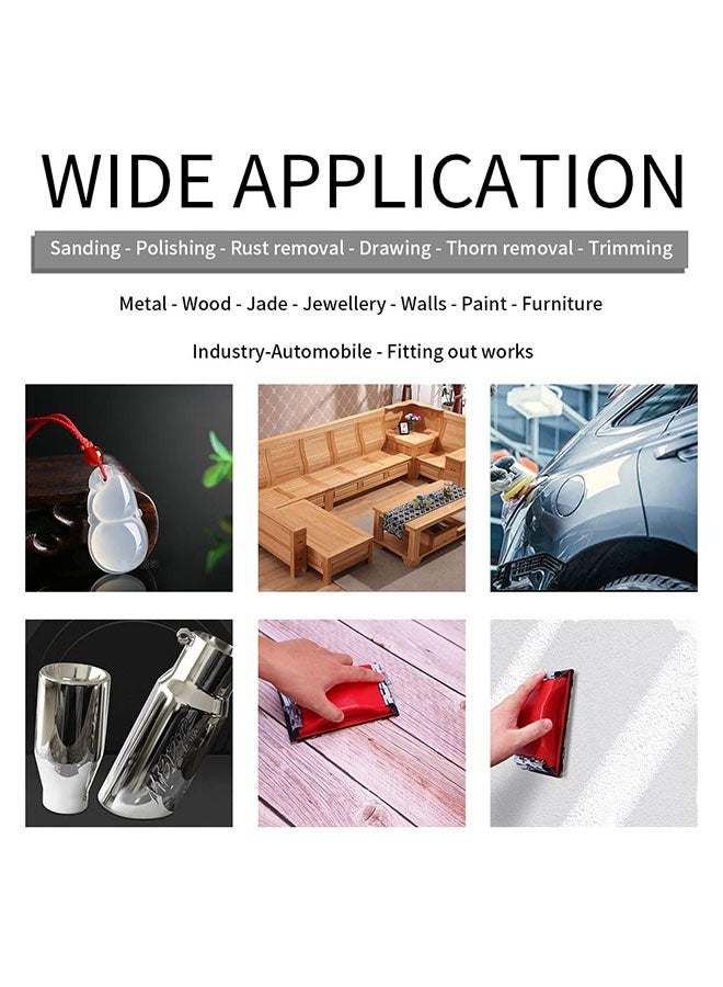 كتلة صنفرة يدوية – حامل ورق صنفرة يدوي للخشب والمعادن والسيارات والأثاث - Image 5