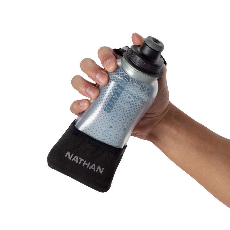 NATHAN Nathan Running Handheld Water Bottle Adjustable No-Grip. Quick Squeeze Lite Hand Strap. 12oz / 18oz / Insulated. Reflective Hydration Water Bottle.  - Image 4
