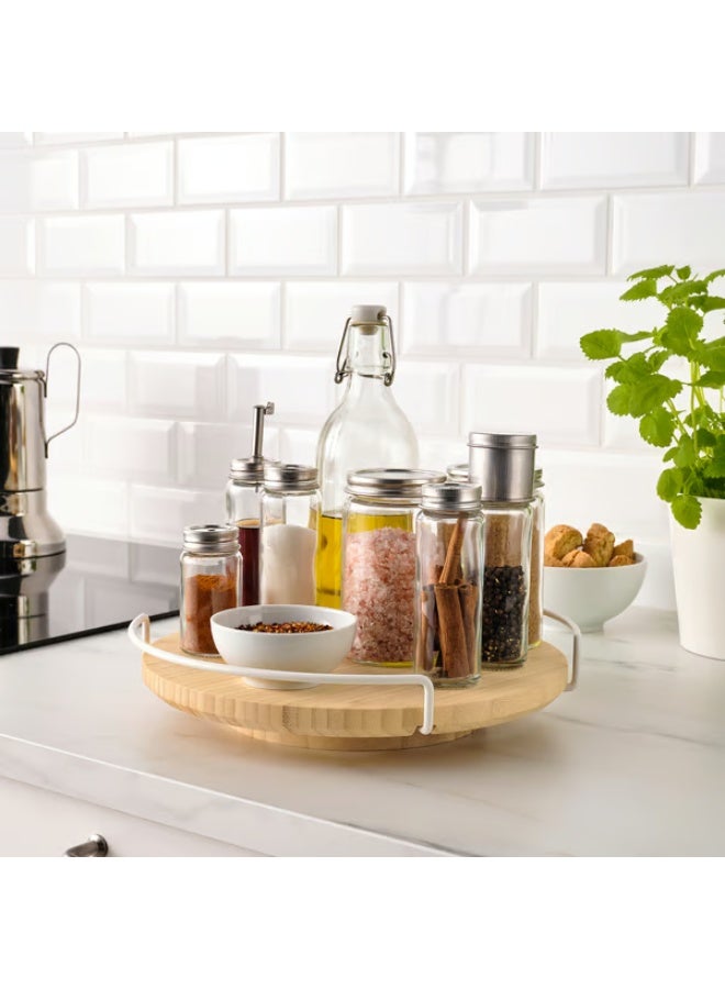 Revolving tray, bamboo organizer, 28 cm - Image 3