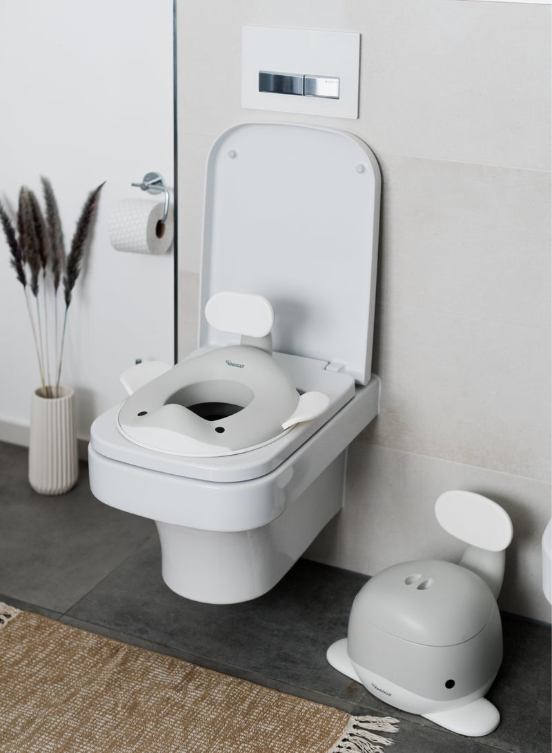 كيندسغوت Whale Toilet Trainer Seat – Light Grey - Image 4