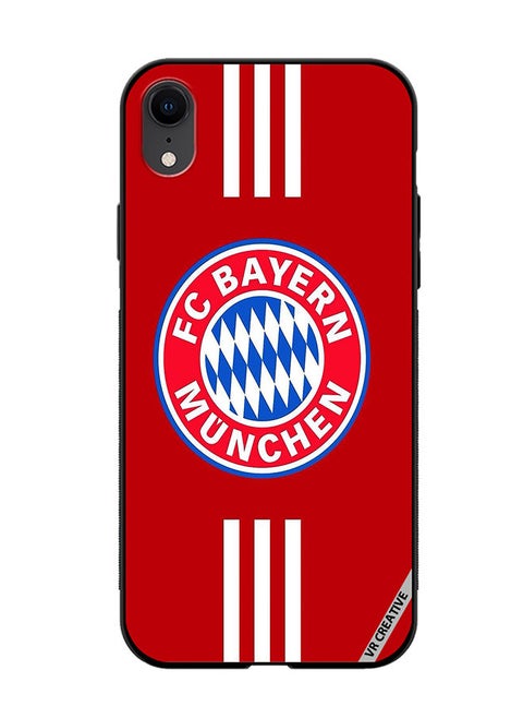Protective Case Cover For Apple iPhone XR Fc Bayern Munchen Design Multicolour