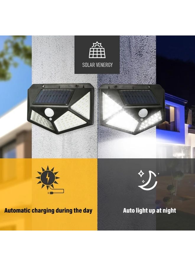 2pcs Outdoor Solar Lights 100 LED 3 Modes Motion Sensor Wireless For Garden Fence - Image 5
