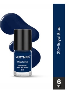 VERYMISS Verymiss Premium Non UV Gel Nail Polish 6 ml 210 Royal Blue  - Image 2