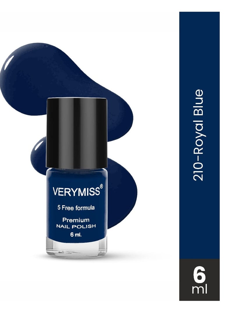 Verymiss Premium Non UV Gel Nail Polish 6 ml 210 Royal Blue - Image 2
