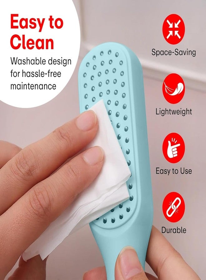 SITSRA Self-Cleaning Anti-Static Massage Comb Easy Clean Hair Brush with Retractable Bristles, One-Pull Hair Removal, Anti-Static Detangling & Styling Tool for All Hair Types (Multicolor) - Image 5