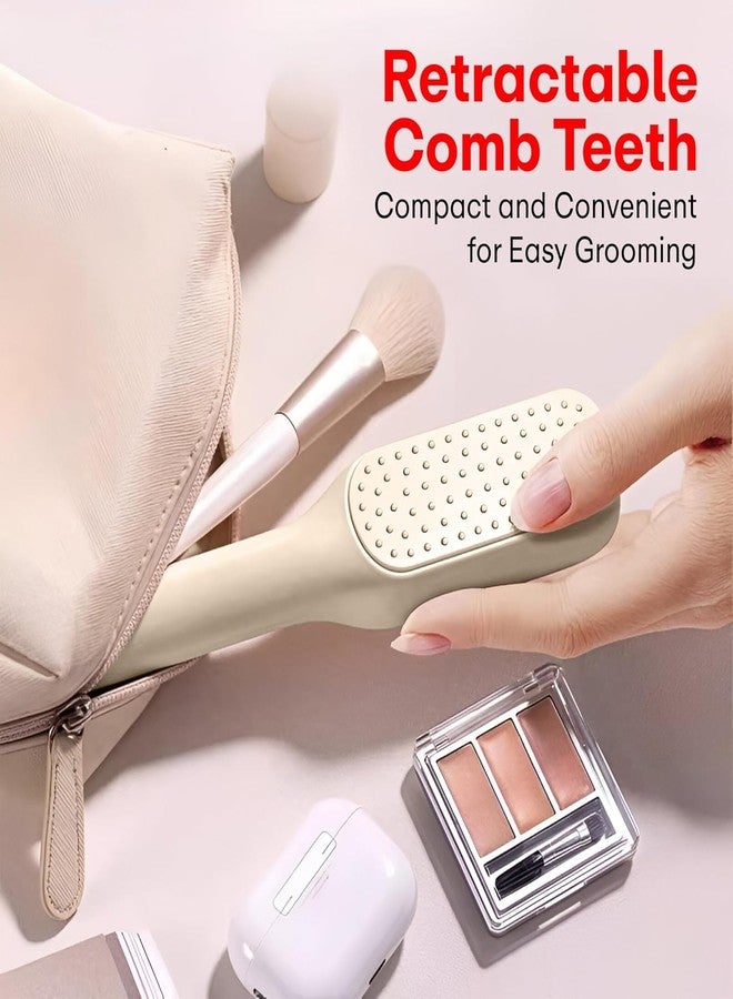 SITSRA Self-Cleaning Anti-Static Massage Comb Easy Clean Hair Brush with Retractable Bristles, One-Pull Hair Removal, Anti-Static Detangling & Styling Tool for All Hair Types (Multicolor) - Image 4