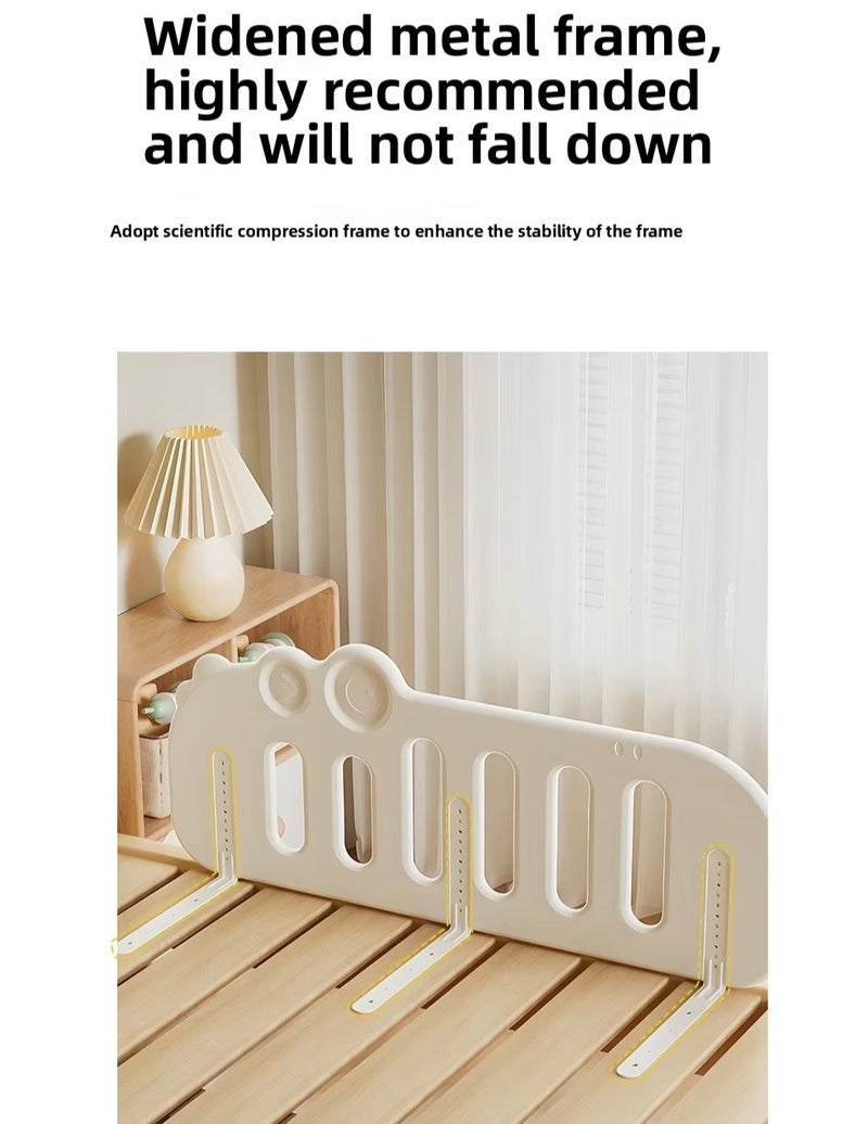 WALALLA Baby Bed Rail Guard, Adjustable Toddler Bed Safety Rail - 1 Piece Portable Bedside Guardrail with Close Mattress Fit, HDPE Safety Barrier, Anti-Fall Protector for Kids Baby Crib Toddler Bed Bedroom - Image 4