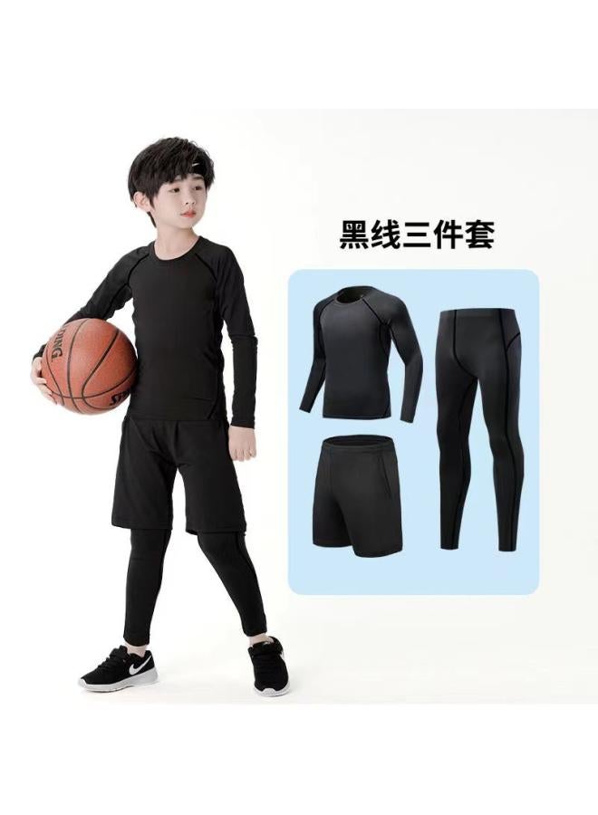 رحلة جوية بناطيل ضيقة للأطفال للأولاد لكرة السلة وكرة القدم بدلة رياضية للفتيات للجري واللياقة البدنية ملابس سريعة الجفاف ملابس التدريب - Image 1