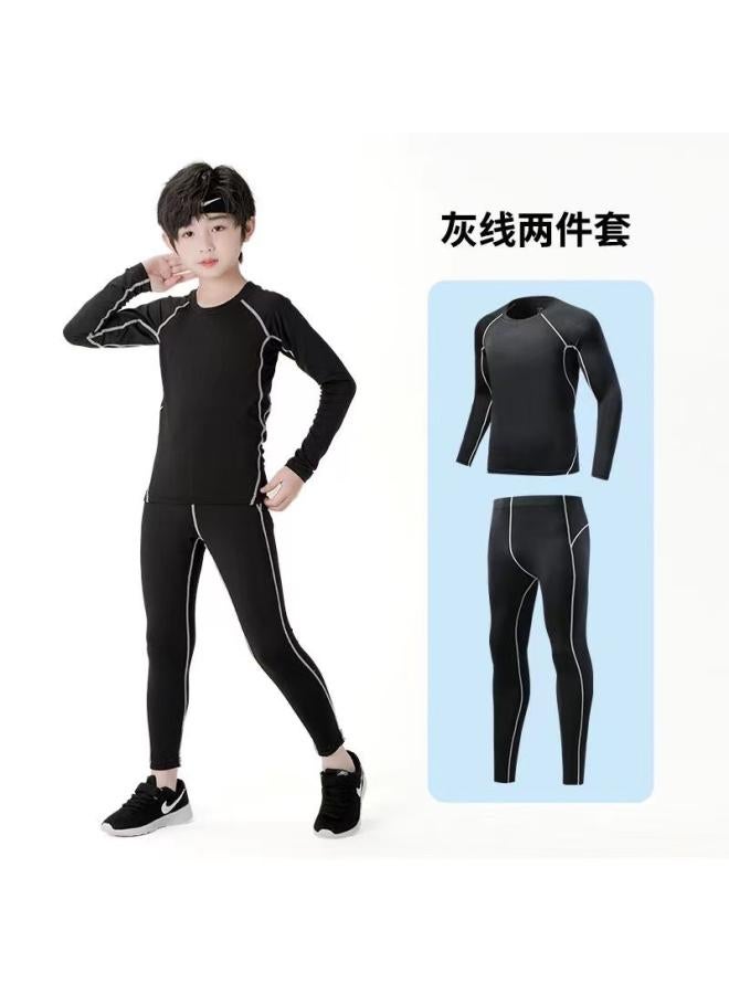 رحلة جوية بناطيل ضيقة للأطفال للأولاد لكرة السلة وكرة القدم بدلة رياضية للفتيات للجري واللياقة البدنية ملابس سريعة الجفاف ملابس التدريب - Image 4