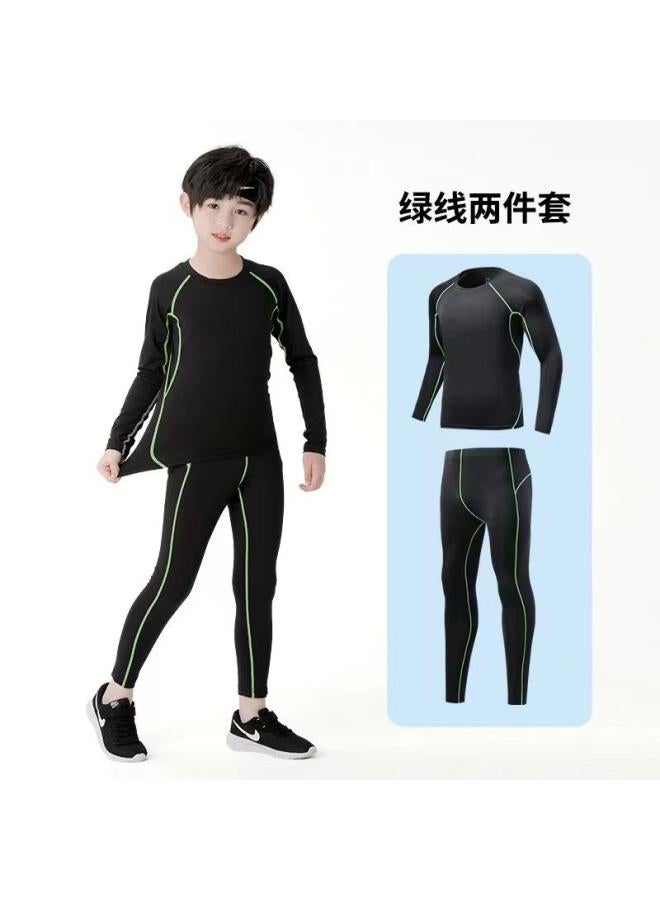 رحلة جوية بناطيل ضيقة للأطفال للأولاد لكرة السلة وكرة القدم بدلة رياضية للفتيات للجري واللياقة البدنية ملابس سريعة الجفاف ملابس التدريب - Image 3