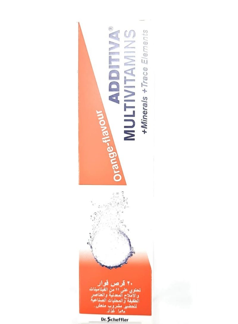 Additiva Multivitamins Orange Flavored Effervescent - 20 Tablets 