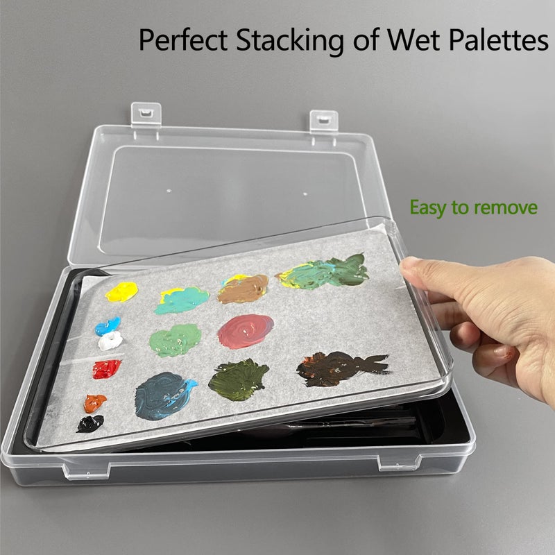 Kreapa Wet Palette Wet Pallet for Miniatures- Stay Wet Palette for Acrylic Painting, Paint Brush Holder Organizer Wet pallete Storage containers - Image 3