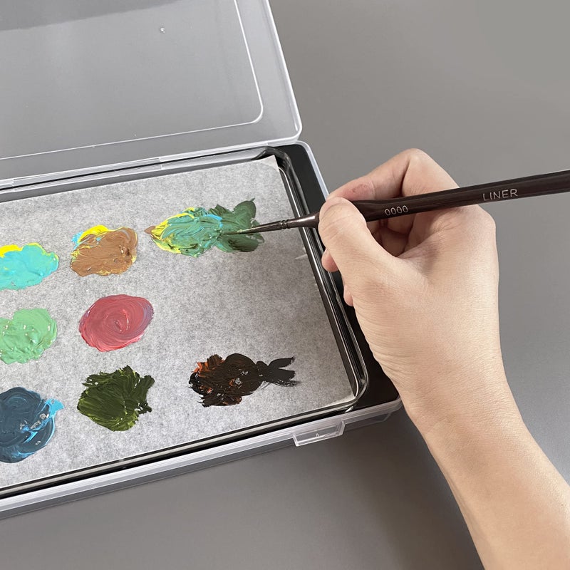 Kreapa Wet Palette Wet Pallet for Miniatures- Stay Wet Palette for Acrylic Painting, Paint Brush Holder Organizer Wet pallete Storage containers - Image 4