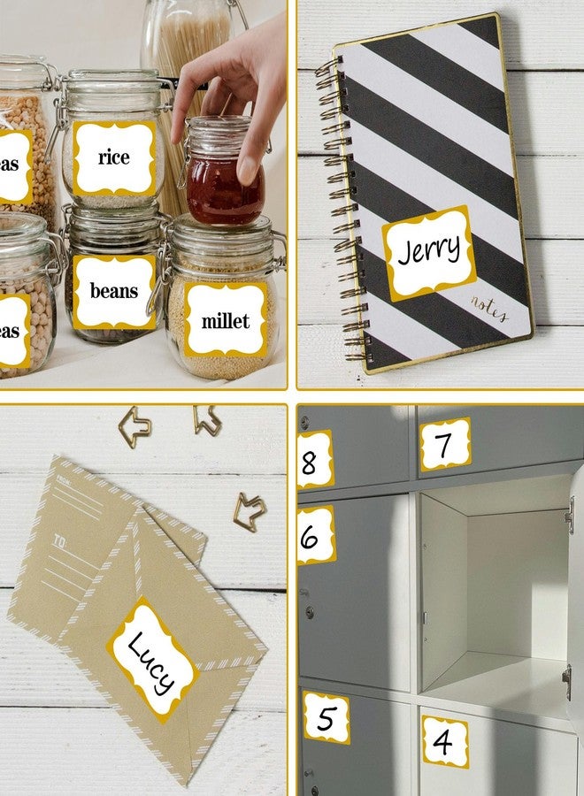 labelon Gold Name Tags,2"x 3" Name Tag Stickers with Gold Border 200 Pcs Adhesive Name Tags Sticker Name Badges Labels for Christmas, School, Office, Home, Party, Conferences - Image 4