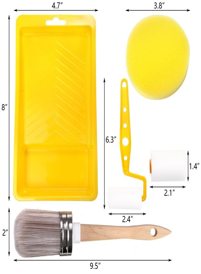 Hedume Set of 7 Paint Roller Tools, Paint Brush x 1, Roller x 2, Sponge x 3, Paint Tray Liner x 1, Paint Roller Kit for Professional or Home Owners for Chalk Painting, DIY, Furniture, Arts Craft - Image 5