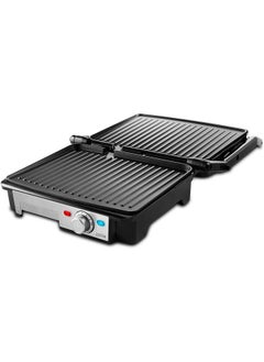 Ufesa Grill, 2200 W, Non-Stick Plates, 180° Plate Openings, Temperature Regulator, Grease Tray, Cold Touch Handles, Silver/Black-PR2000  - Image 3