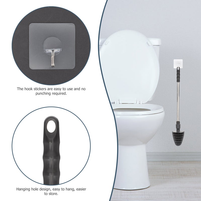 Silicone Brush Household Closestool Bathroom Cleaning Tool - Image 4