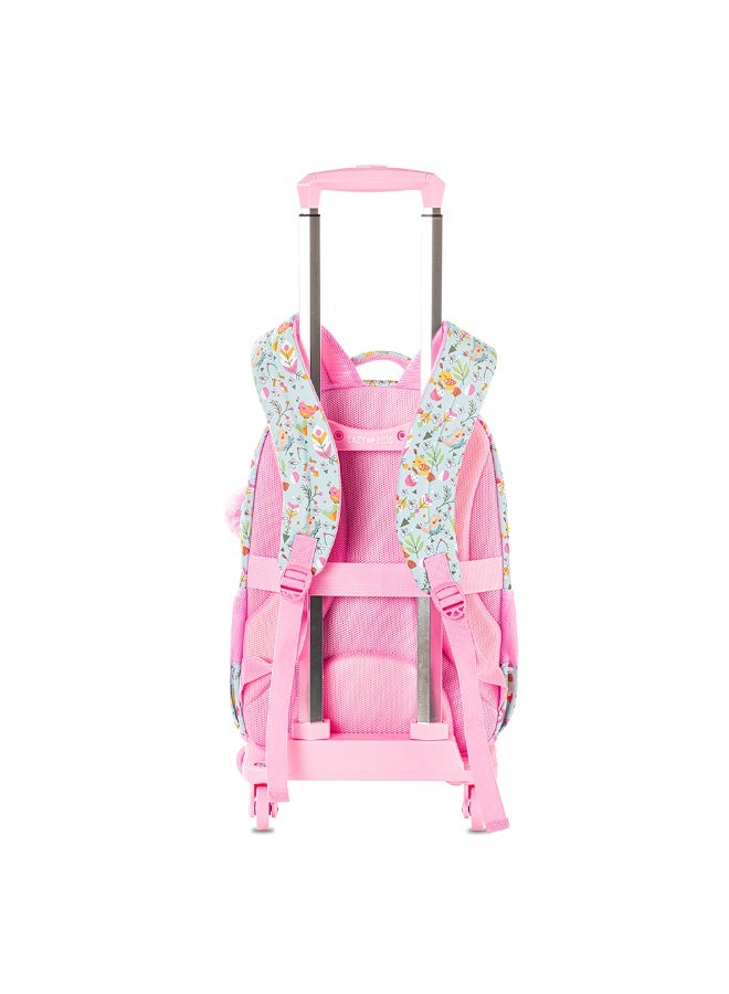 Eazy Kids Eazy Kids 17" School Bag Set of 3 w/ 4 Wheel Trolley, Pencil Pouch - Love Pink - Image 3