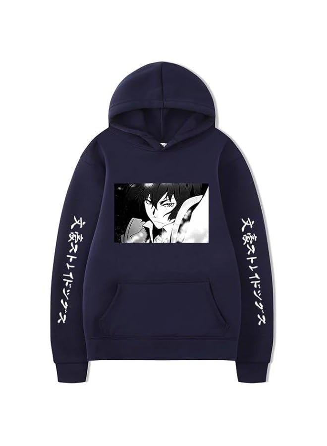 Anime Hoodie Dazai Osamu Nakahara Chuuya Cosplay Casual Long Sleeve Pullover Sweatshirt for Men Women