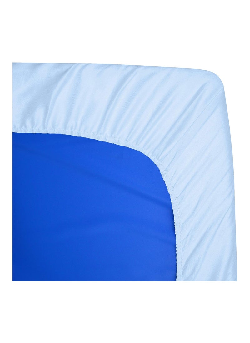 American Baby Company 2-Pack 100% Cotton Percale Fitted With Elastic Corners Day Care Mat Sheet, Blue, 24" X 48" X 4", Soft Breathable, For Boys And Girls  - Image 2