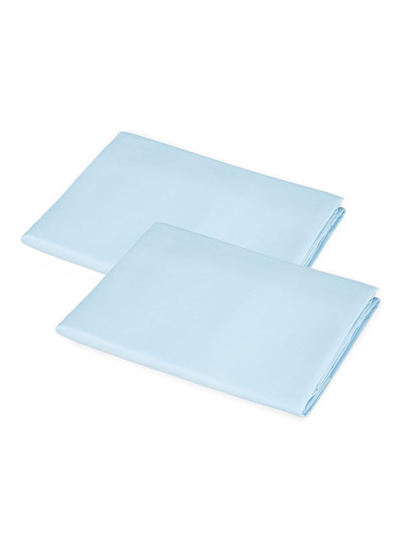 American Baby Company 2-Pack 100% Cotton Percale Fitted With Elastic Corners Day Care Mat Sheet, Blue, 24" X 48" X 4", Soft Breathable, For Boys And Girls  - Image 1
