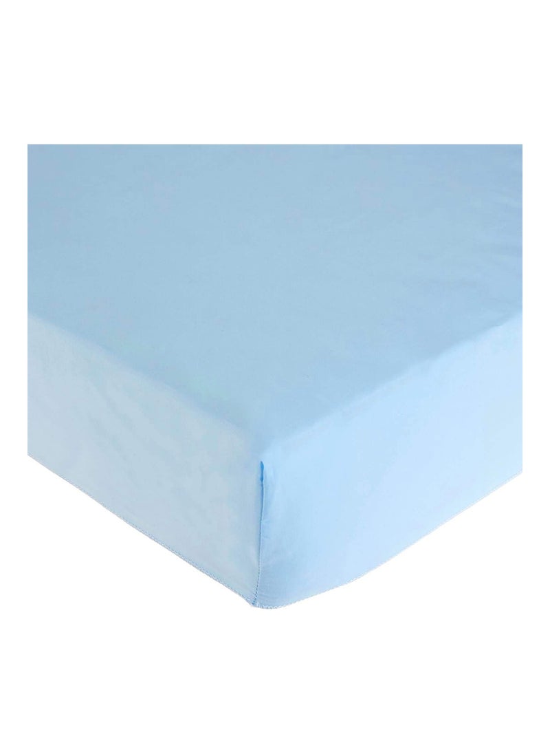 American Baby Company 2-Pack 100% Cotton Percale Fitted With Elastic Corners Day Care Mat Sheet, Blue, 24" X 48" X 4", Soft Breathable, For Boys And Girls  - Image 3