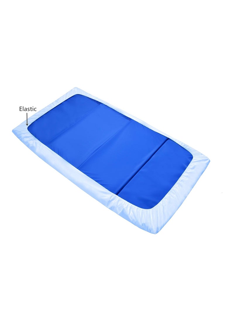 American Baby Company 2-Pack 100% Cotton Percale Fitted With Elastic Corners Day Care Mat Sheet, Blue, 24" X 48" X 4", Soft Breathable, For Boys And Girls  - Image 4