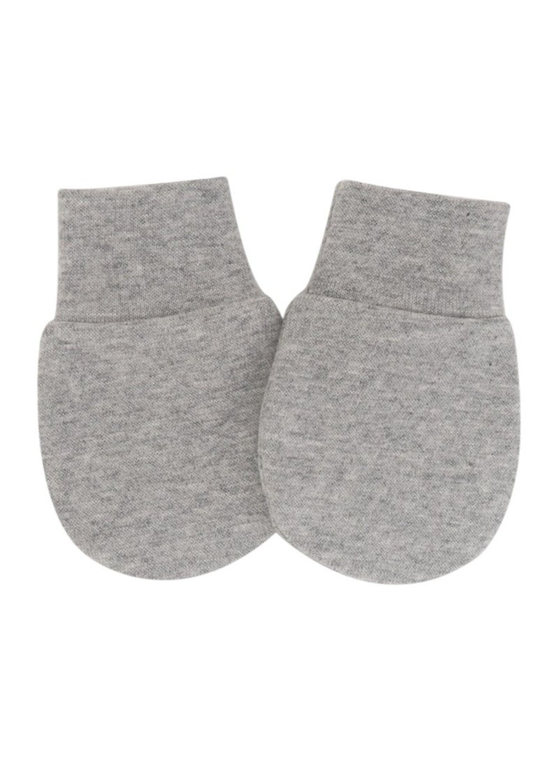 Bambimici Babybow Turban Hat And Mittens Gray - Image 2