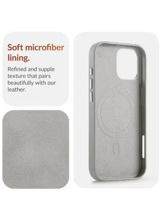 جاجيك iPhone 17 5G 2025 Luxury Leather Magnetic Case – Slim Shockproof Protective Cover with Premium Finish, Original MagSafe Compatible for Wireless Charging, Durable Edge Protection, Anti-Slip Grip, Stylish Grey Design, Perfect for Everyday Use, Travel, and Business - Image 2
